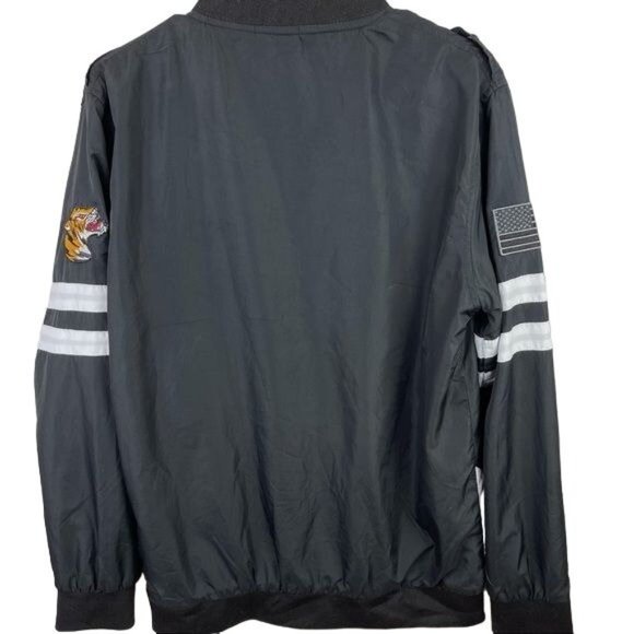 G-NET Black Full Zip Lightweight Bomber Style Windbreaker Jacket Size Medium - Picture 3 of 10